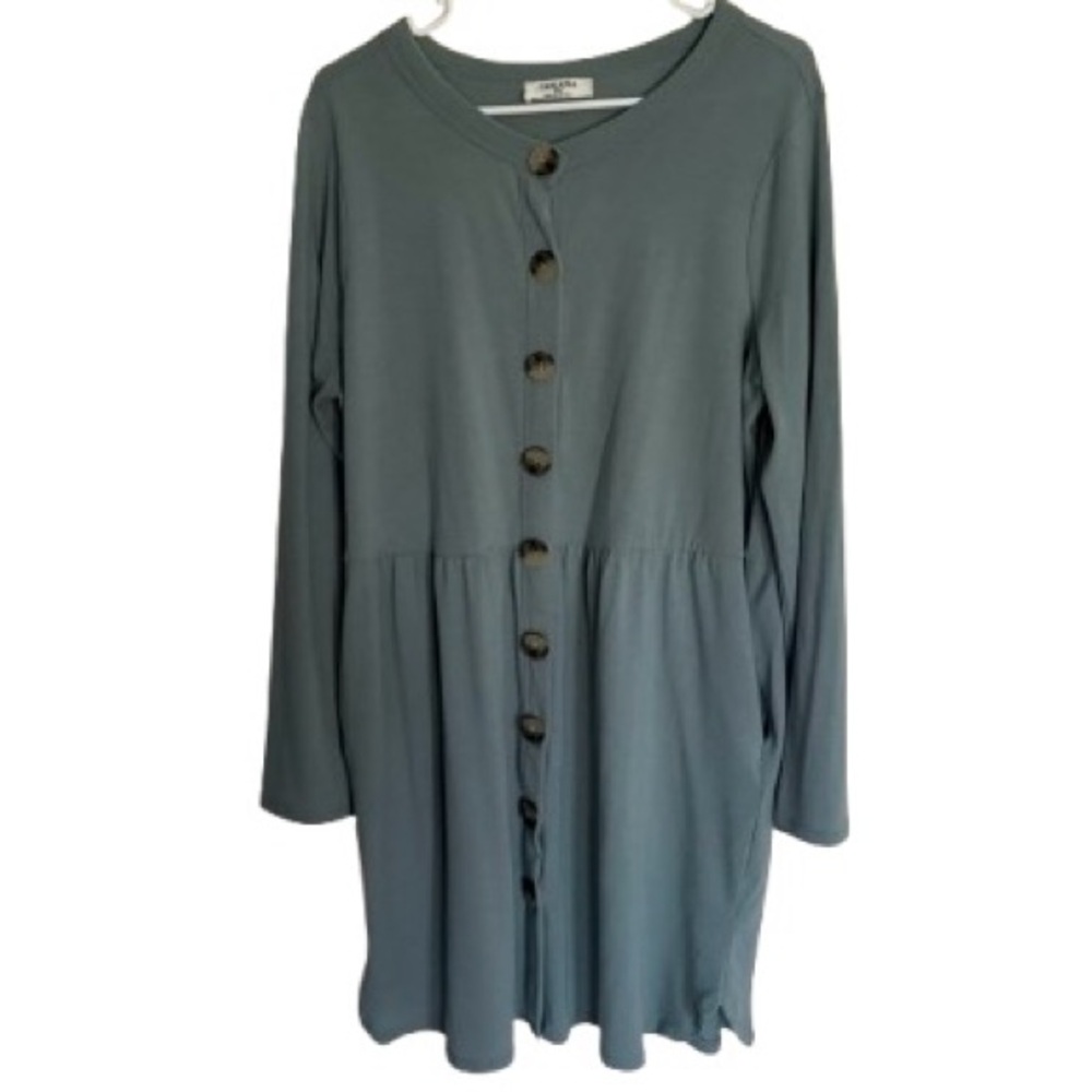 Zenana Green Cardigan with Pockets